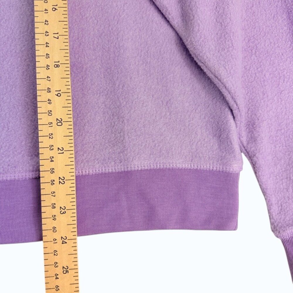 Purple Fleece Sweatshirt Women M Crewneck Cozy Soft Athleisure Pullover - Picture 7 of 10